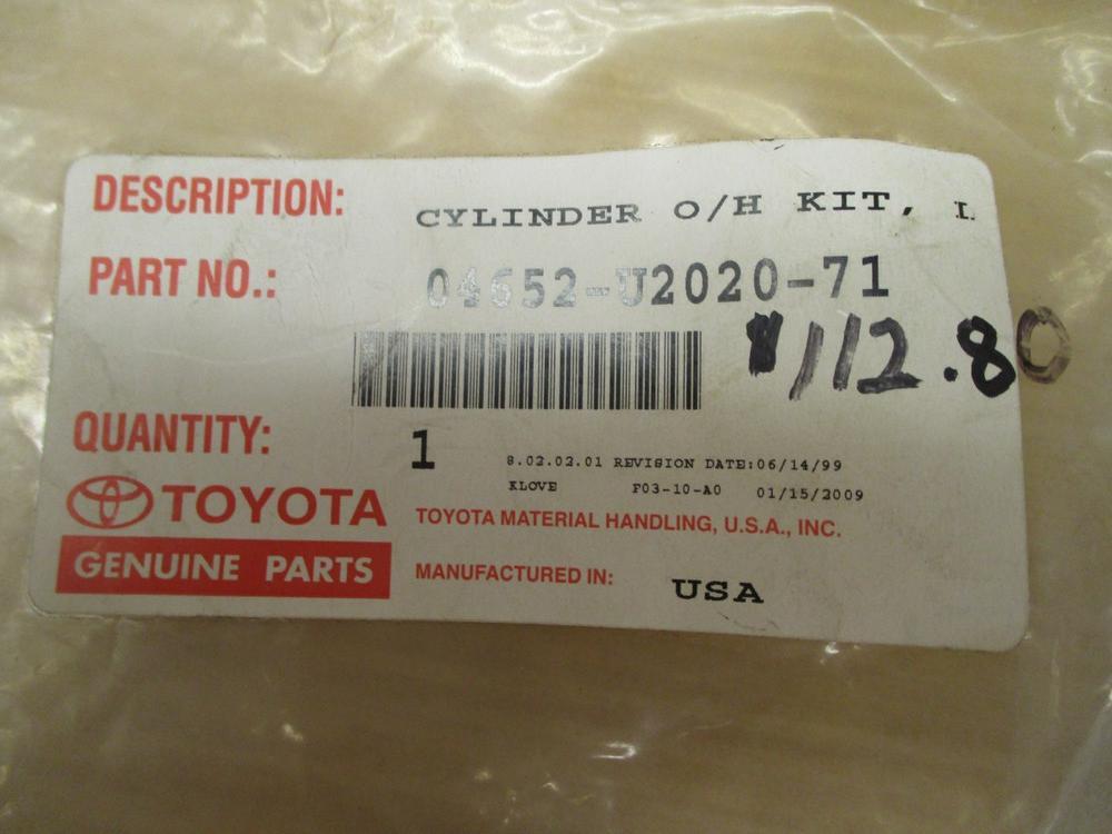 Toyota 0452-U2020-71 Cylinder O/H Kit 0452U202071