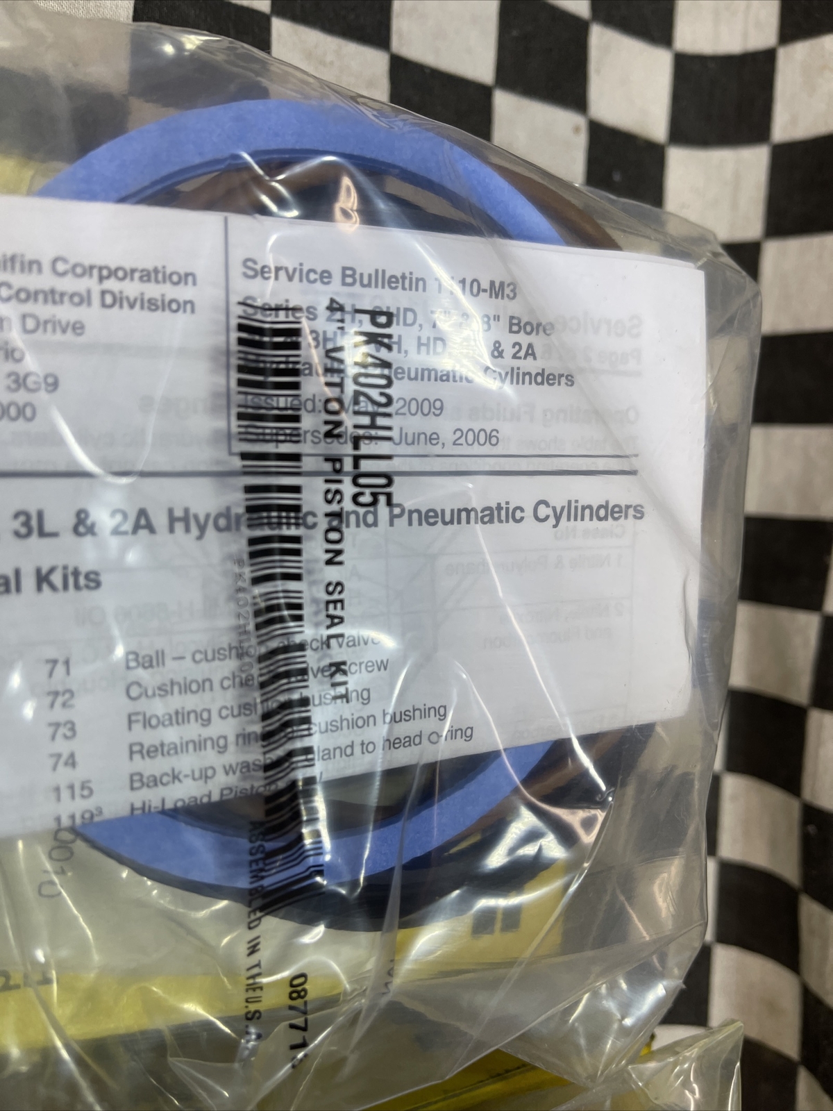 PARKER PK402HLL05, 2HL, 3LL, VHL Series Piston Seal, LOT OF 2, SHIPSAMEDAY#144P1