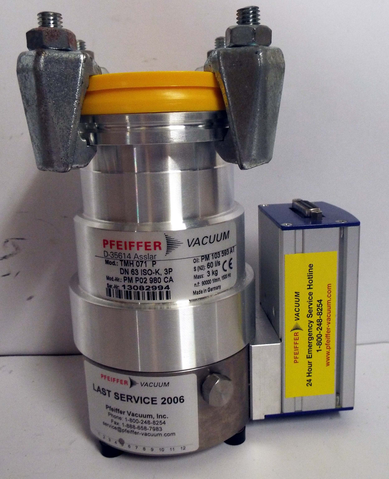 1 NEW PFEIFFER TMH071PDN63ISO-K 3P TURBO PUMP W/TC100PMC0692AA NNB *MAKE OFFER*