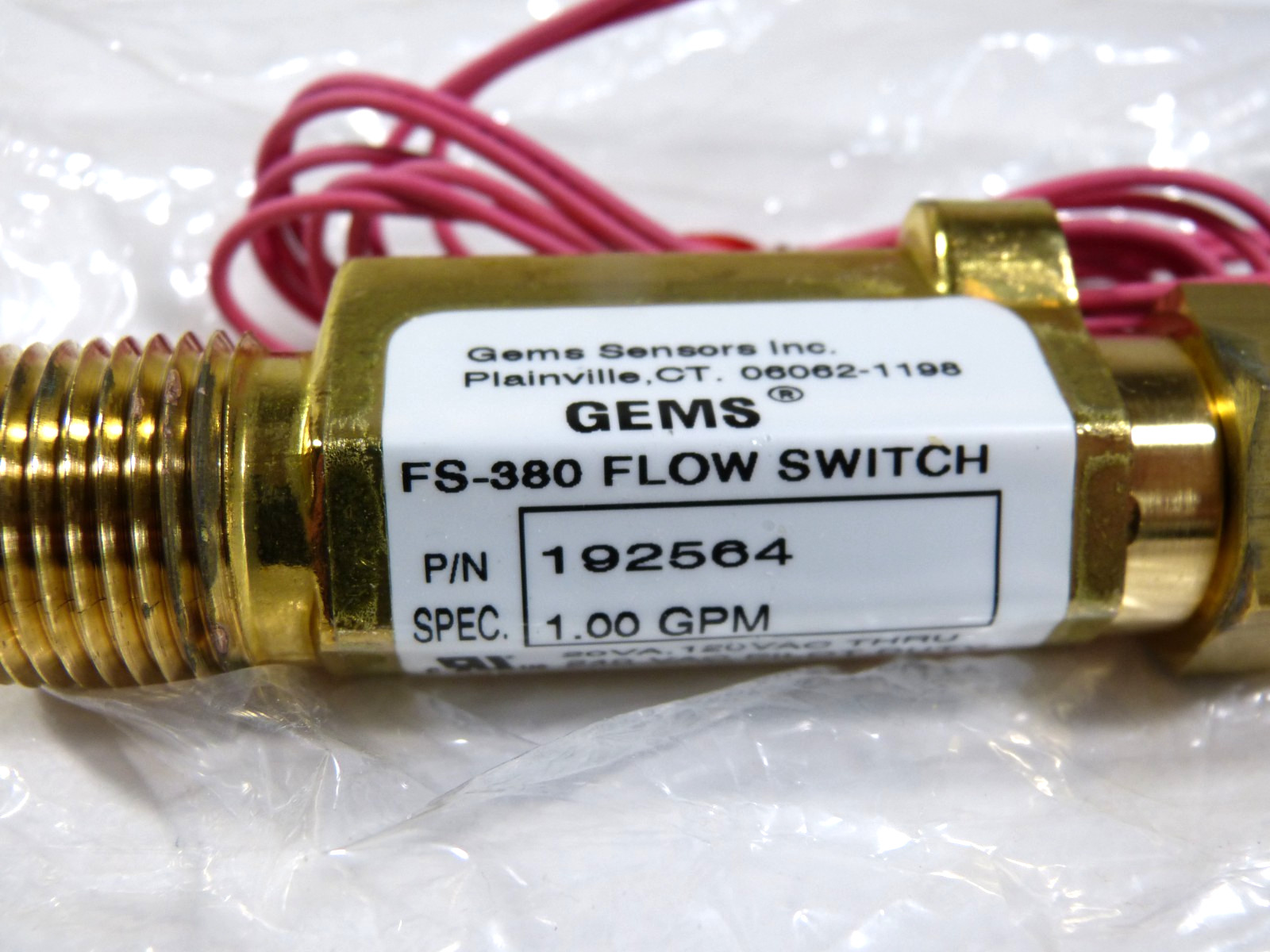 GEMS 192564 FS-380 240VAC 1.0, Brand New