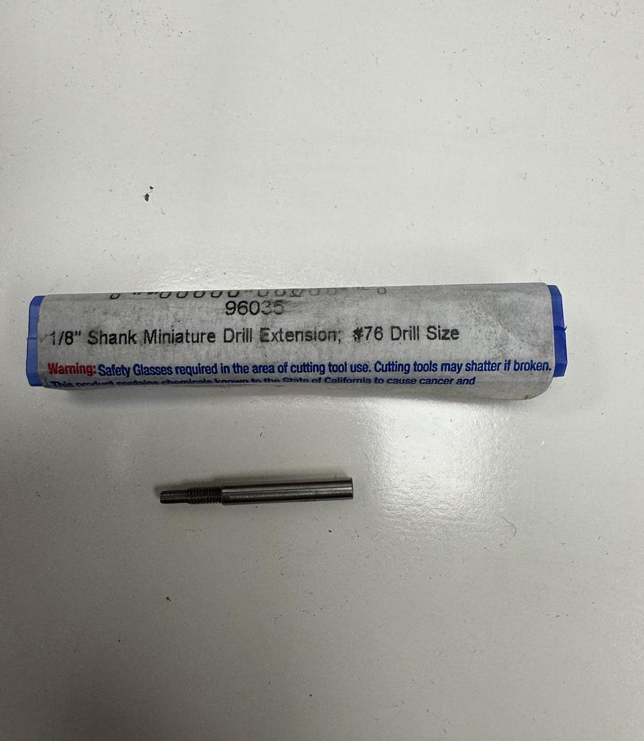 Whitney Tool 1/8″ Shank Miniature Drill Extension; #76 Drill Size GHA-132