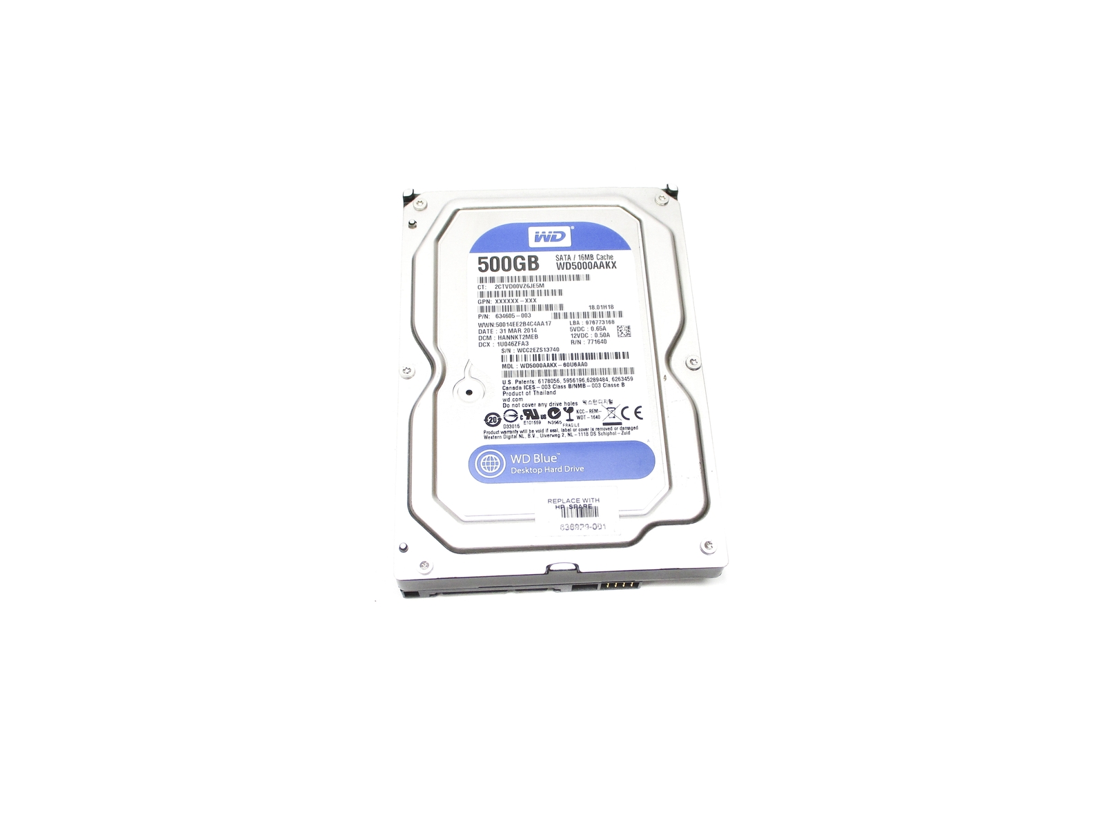 WD BLUE WD5000AAKX-60U6AA0 NSNP