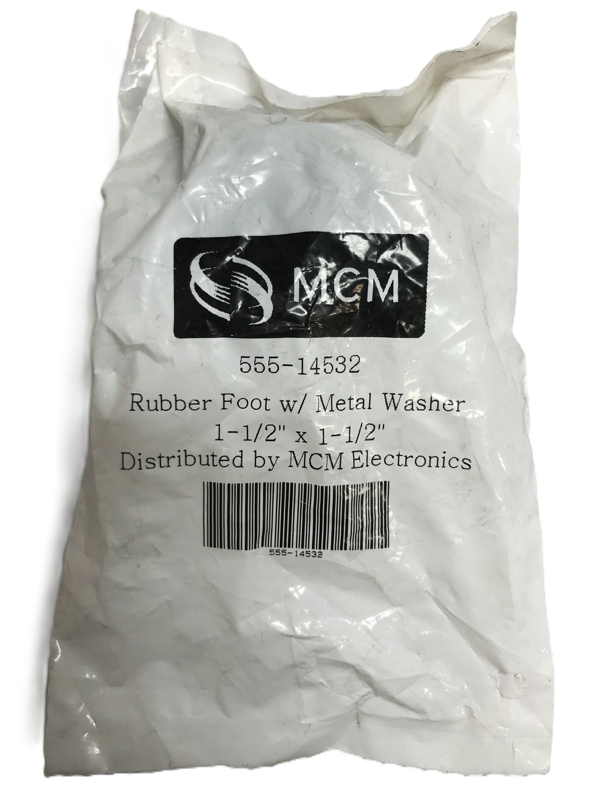 MCM 1-1/2 inch Rubber Foot with Metal Washer 555-14532 [Lot of 15] NOS