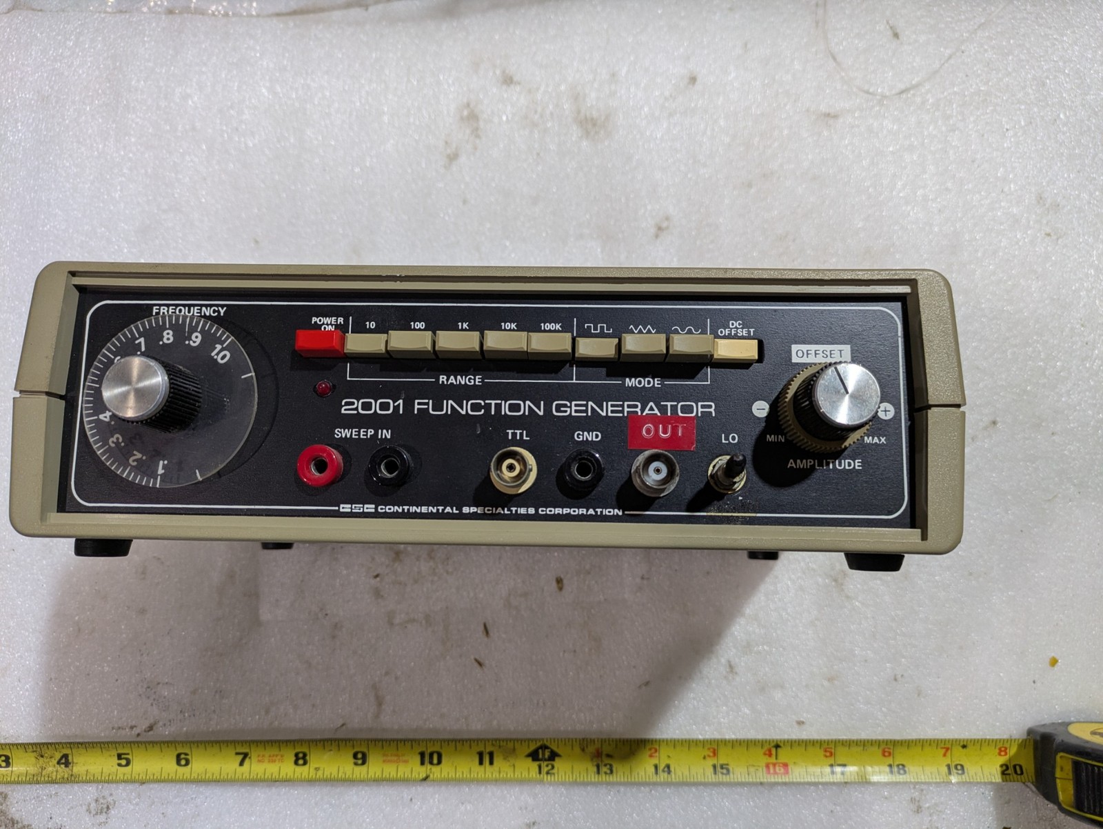 Continental Specialties 2001 Function Generator 00761 115VAC 50/60Hz Industrial