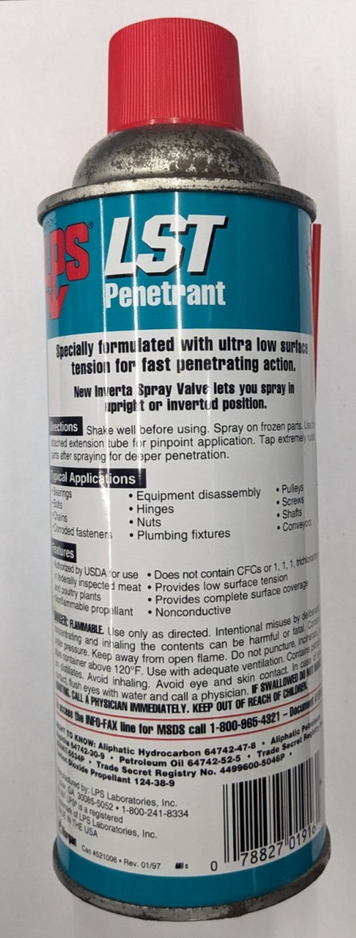 LPS LST Penetrant 11 Oz. Spray Can 01916 USA