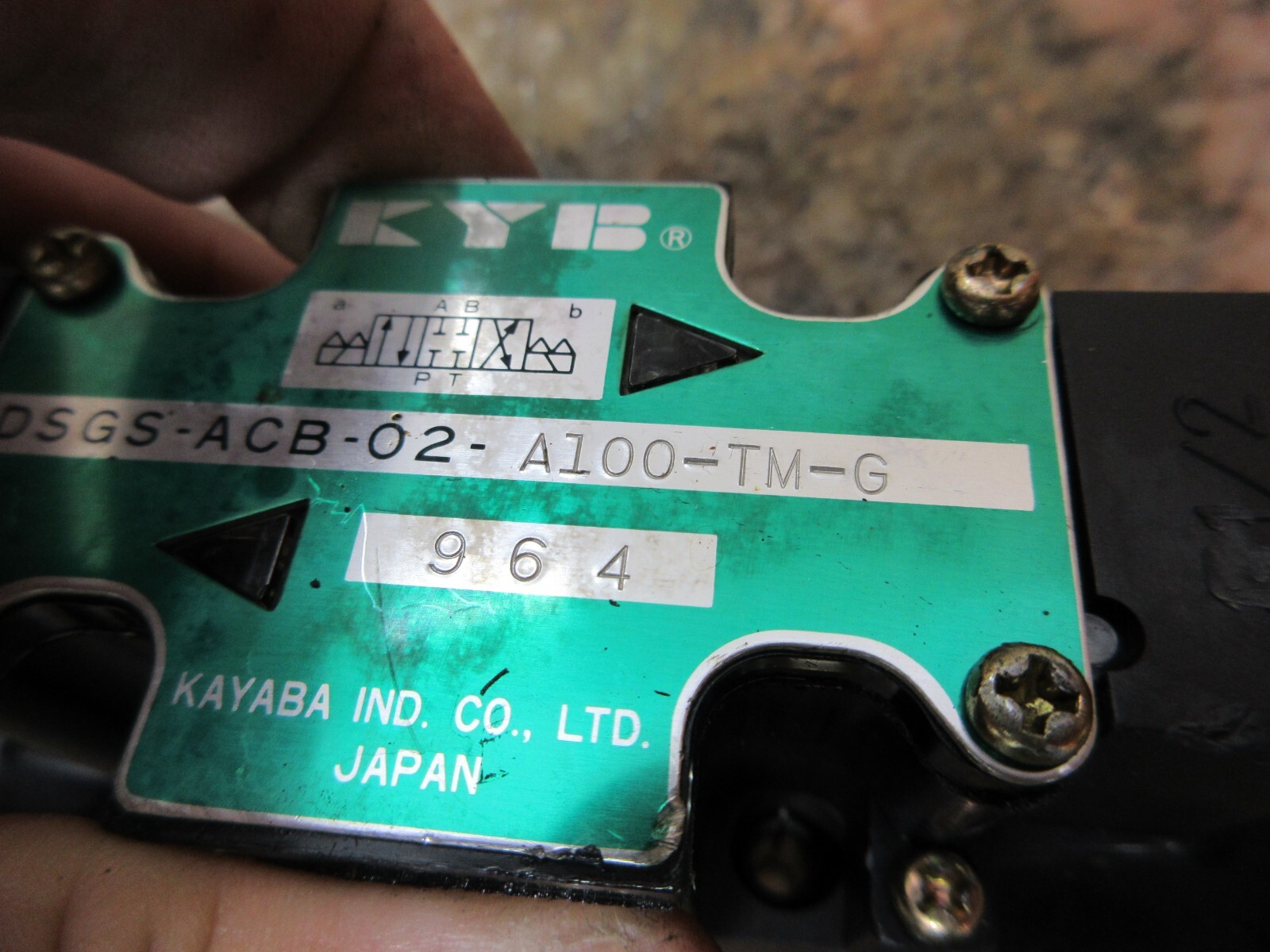 KYB SOLENOID VALVE DSGS-ACB-02-A100-TM-G MORI SEIKI CL-25B CNC LATHE