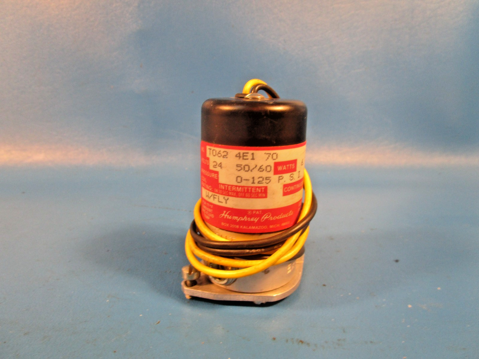 Humphrey T062E1 3 10 36, 120-50/60 SOLENOID VALVE, C0188, INTERMITTENT, 8.2W
