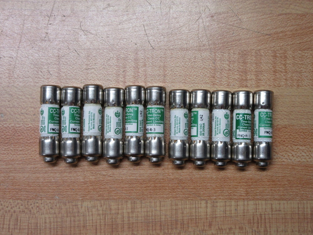 Buss FNQ-R-3 Bussmann Fuse Cross Ref 6F116 (Pack of 11)