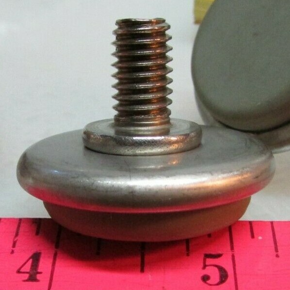 Lot of 4 Leveling Foot Threaded Glide Feet 3/8-16 Leveler Adjustable