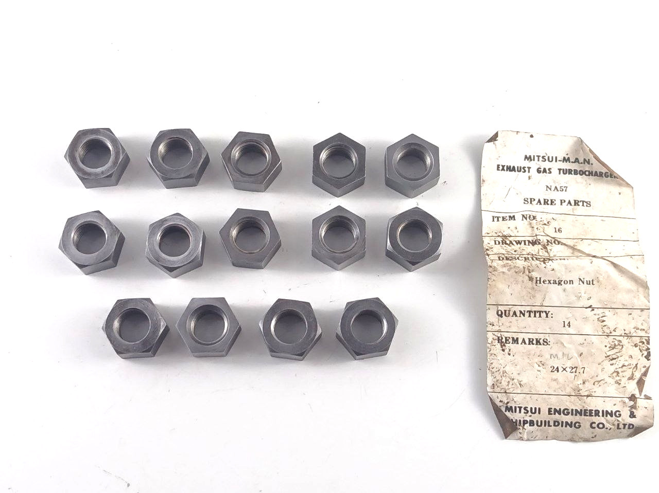 Hexagon Nut For Turbocharger Mitsui Man NA57 Spare (PACK OF 13 PCS)