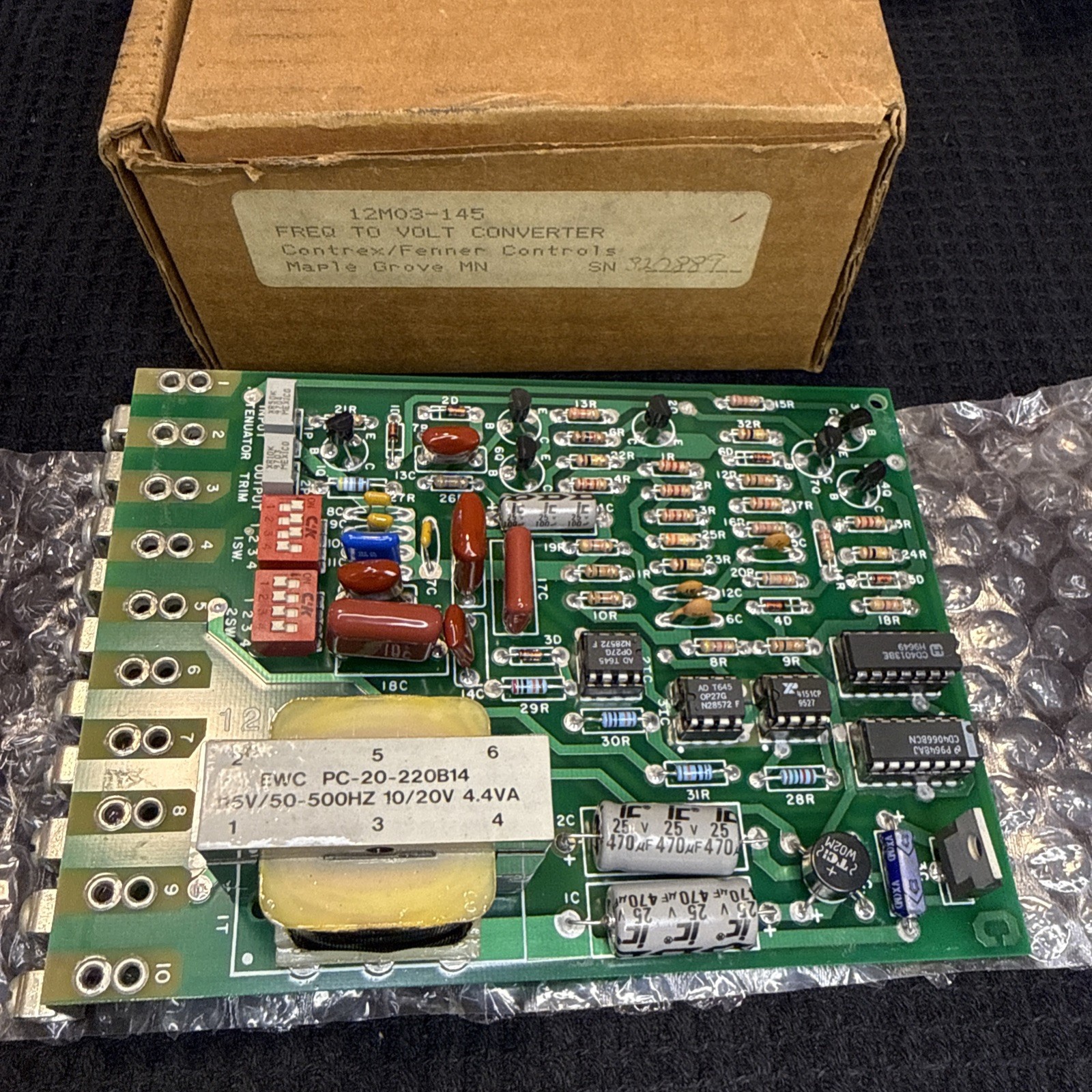 Fenner Contrex 12M03-145 Voltage Converter Control Board NIB NOS 8100-0558 Rev B
