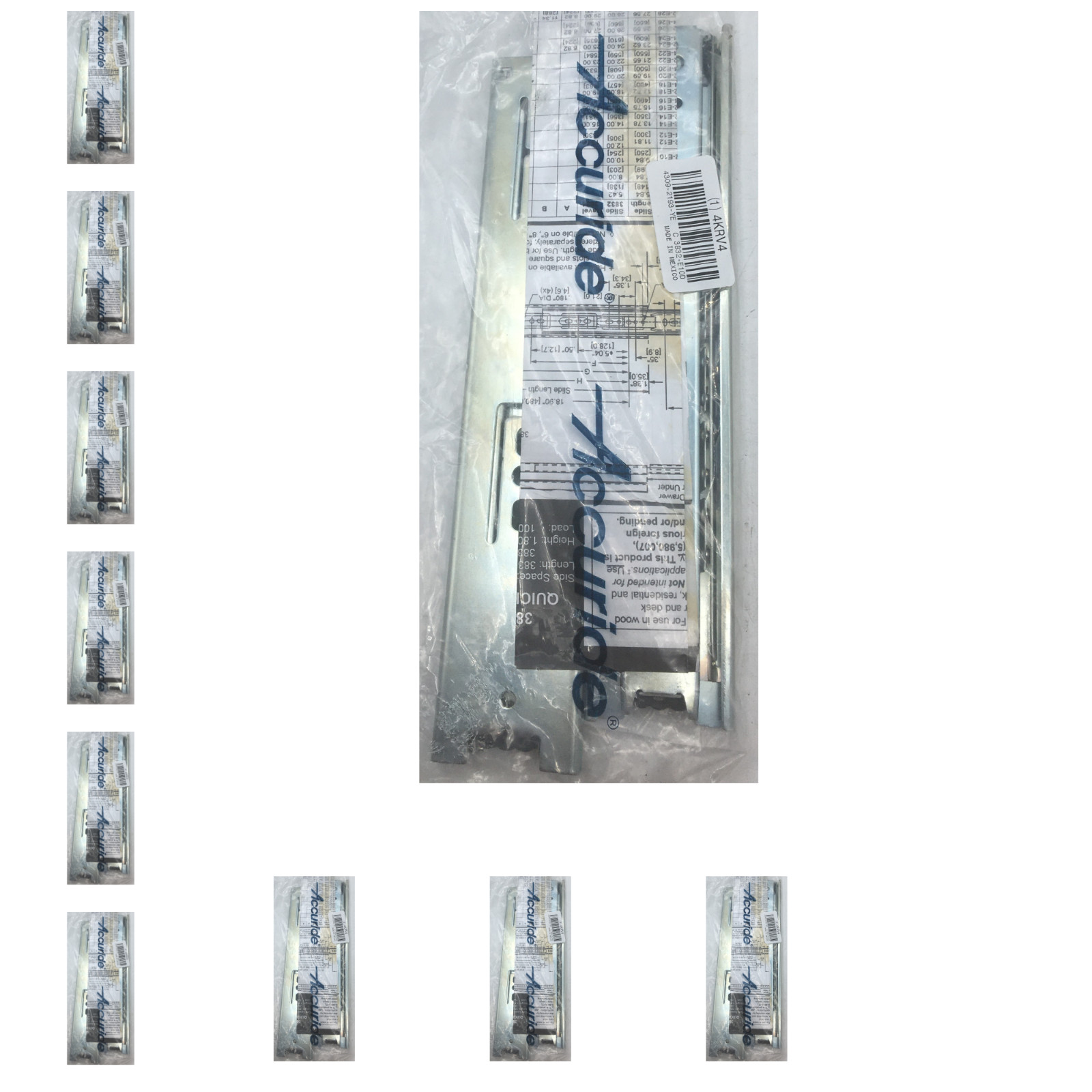Accuride Lot of 10 Sets Ball Bearing Drawer Slide 4KRV4, C3832-E10D New