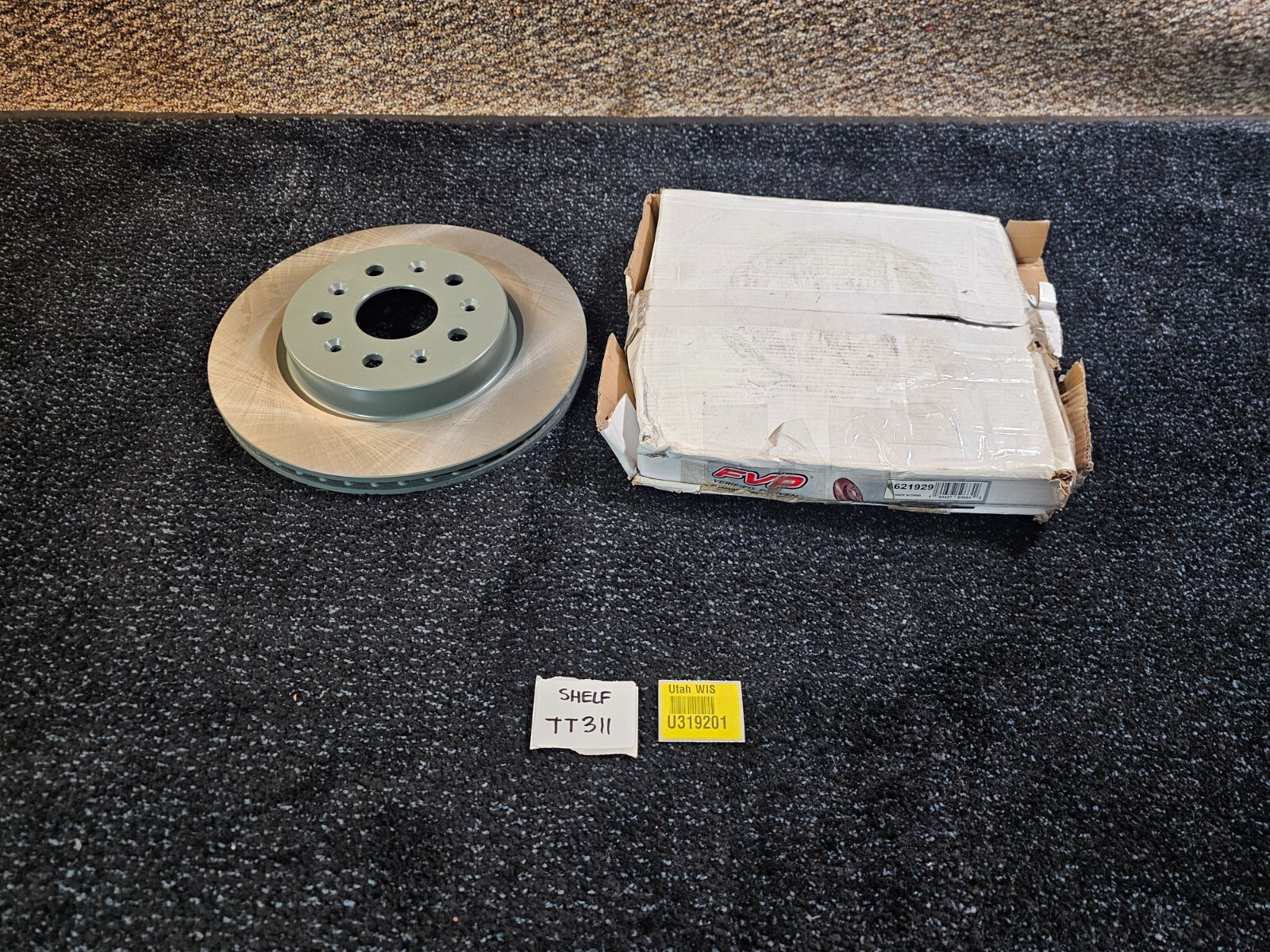 FVP 6621929 Semi-Coated Rear 5 Stud Wheel, Vented Disc Brake Rotor