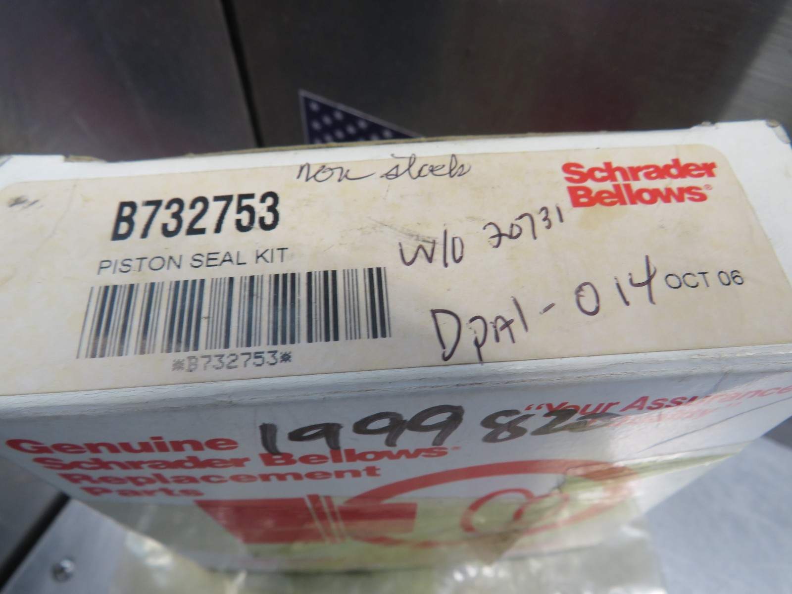 Schrader Bellows B732753 Piston Seal Kit