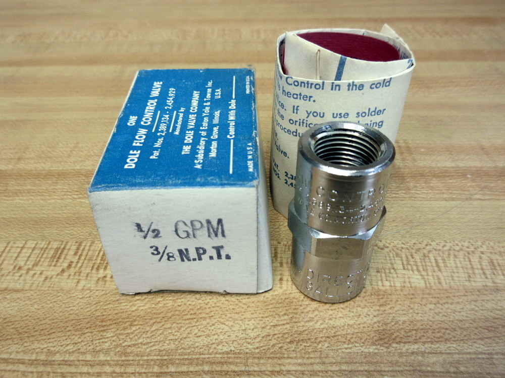 Dole GA-.50 Flow Control Valve 0.50GPM 3/8″NPT
