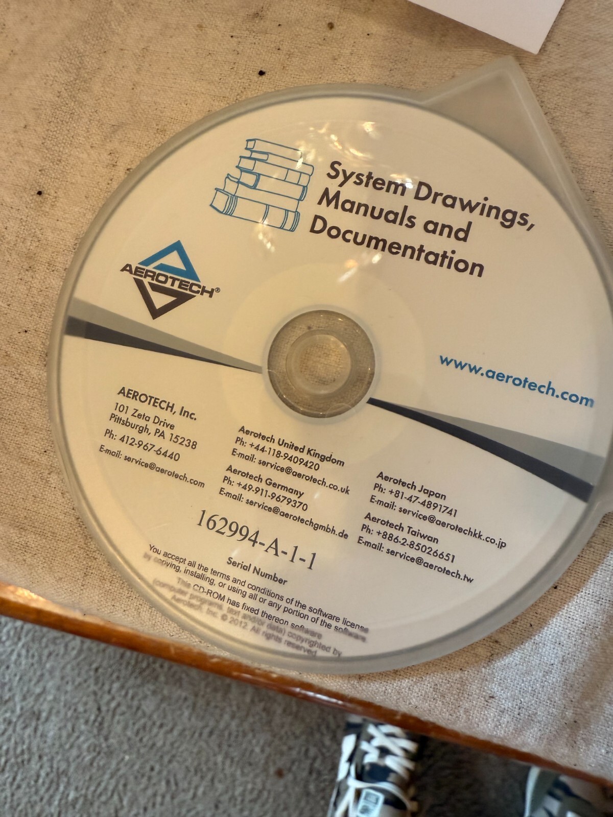NEW Aerotech System Drawings and Documentation CD Rom Software # 162994 A 1 1