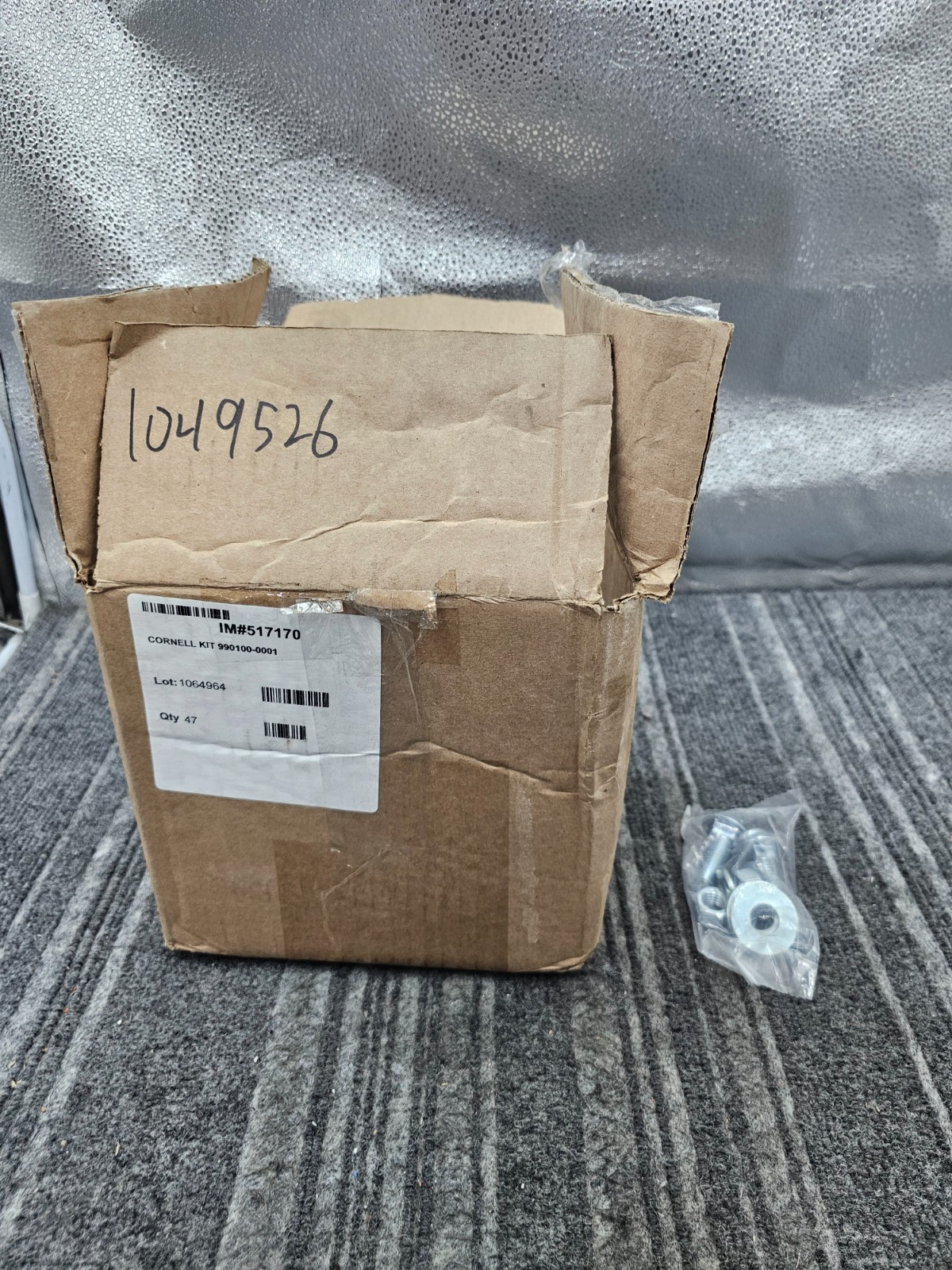 (QTY 47) 990100-0001 Cornell Hardware Assembly IM#517170 1049256 Silver