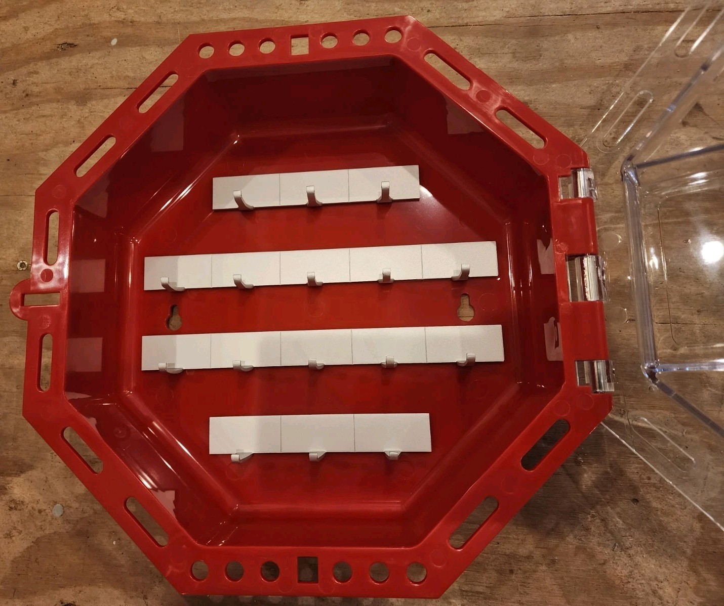 CONDOR 48KV16 Group Lockout Box,42 Padlocks,Red,13in.H 48KV16 NEW, OPEN BOX