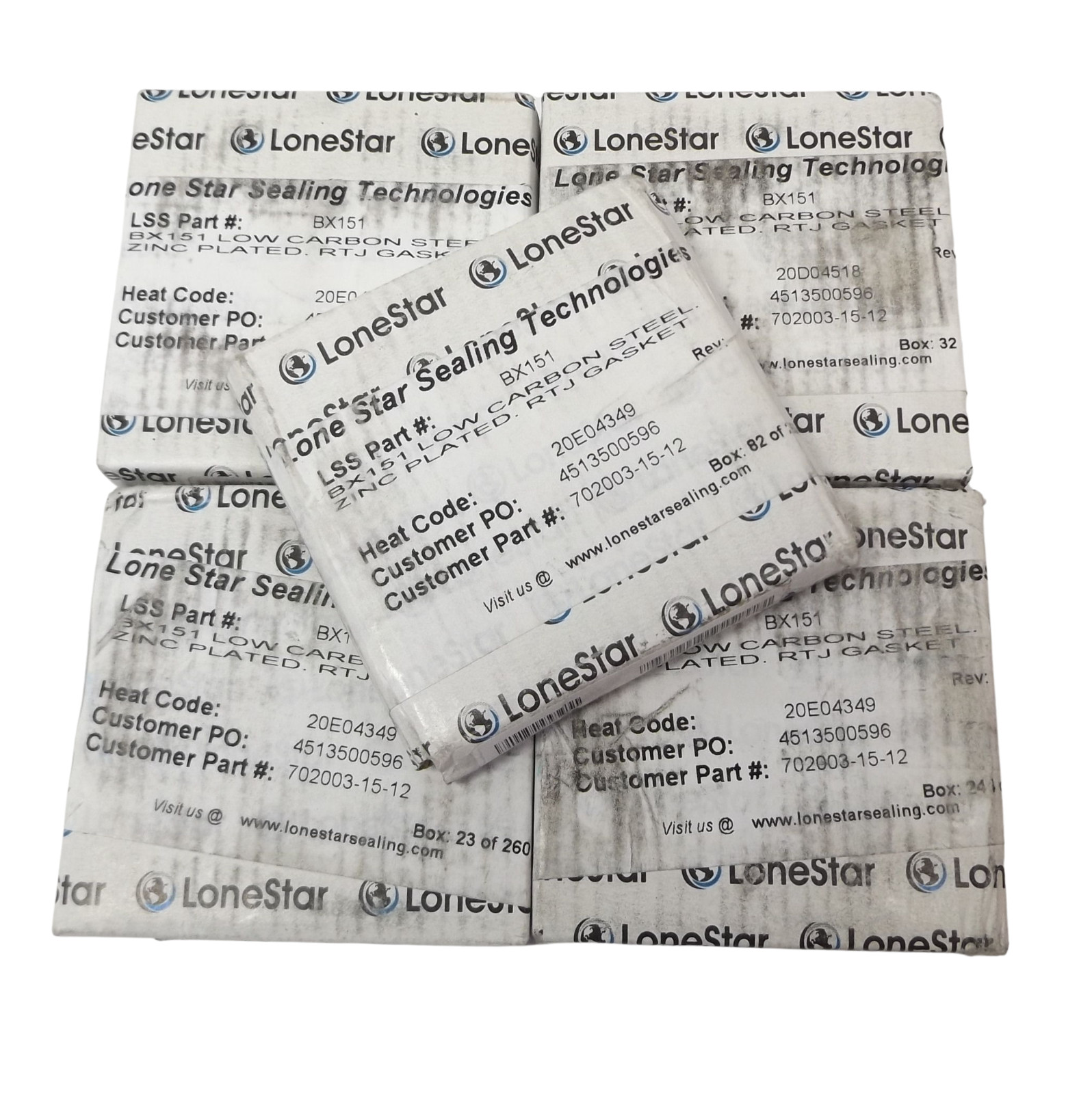5-Pack Lonestar BX151 702003-15-12 Low Carbon Steel Zinc Plated Rtj Gasket