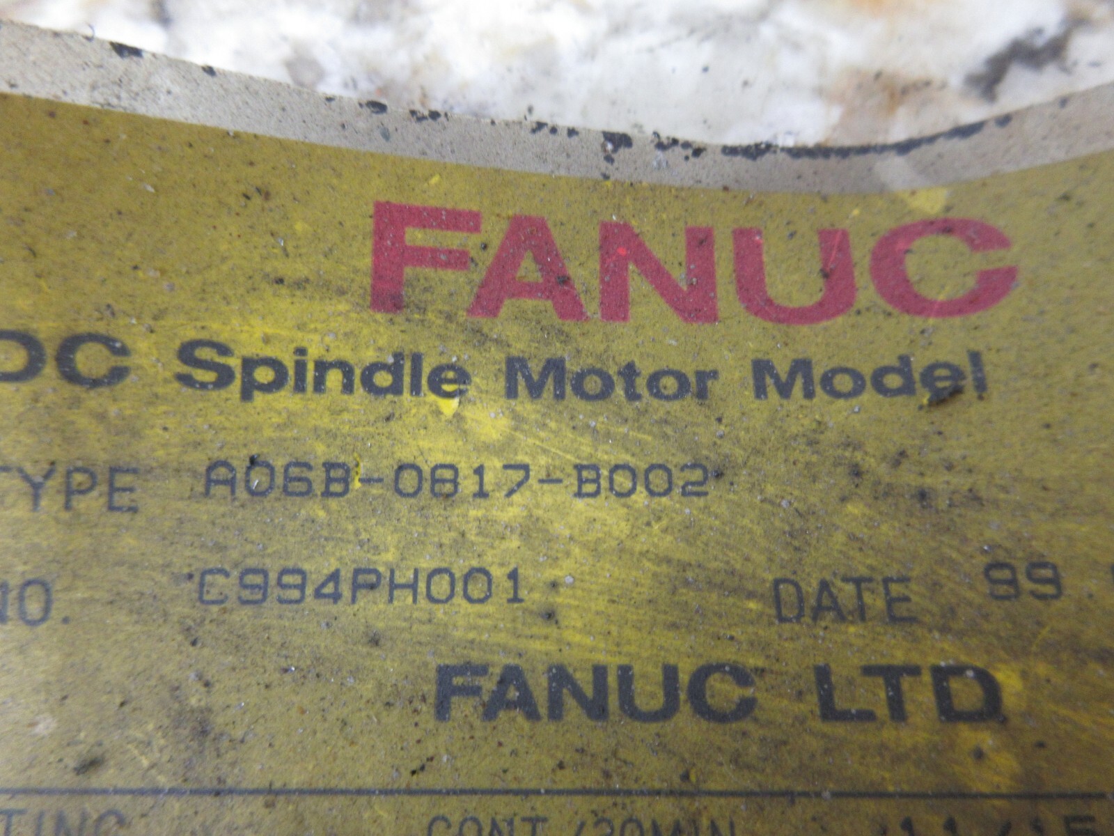 *SPECIAL* FANUC DC SPINDLE MOTOR ENCODER ROTOR RESOLVER A06B-0817-B002 C994PH001
