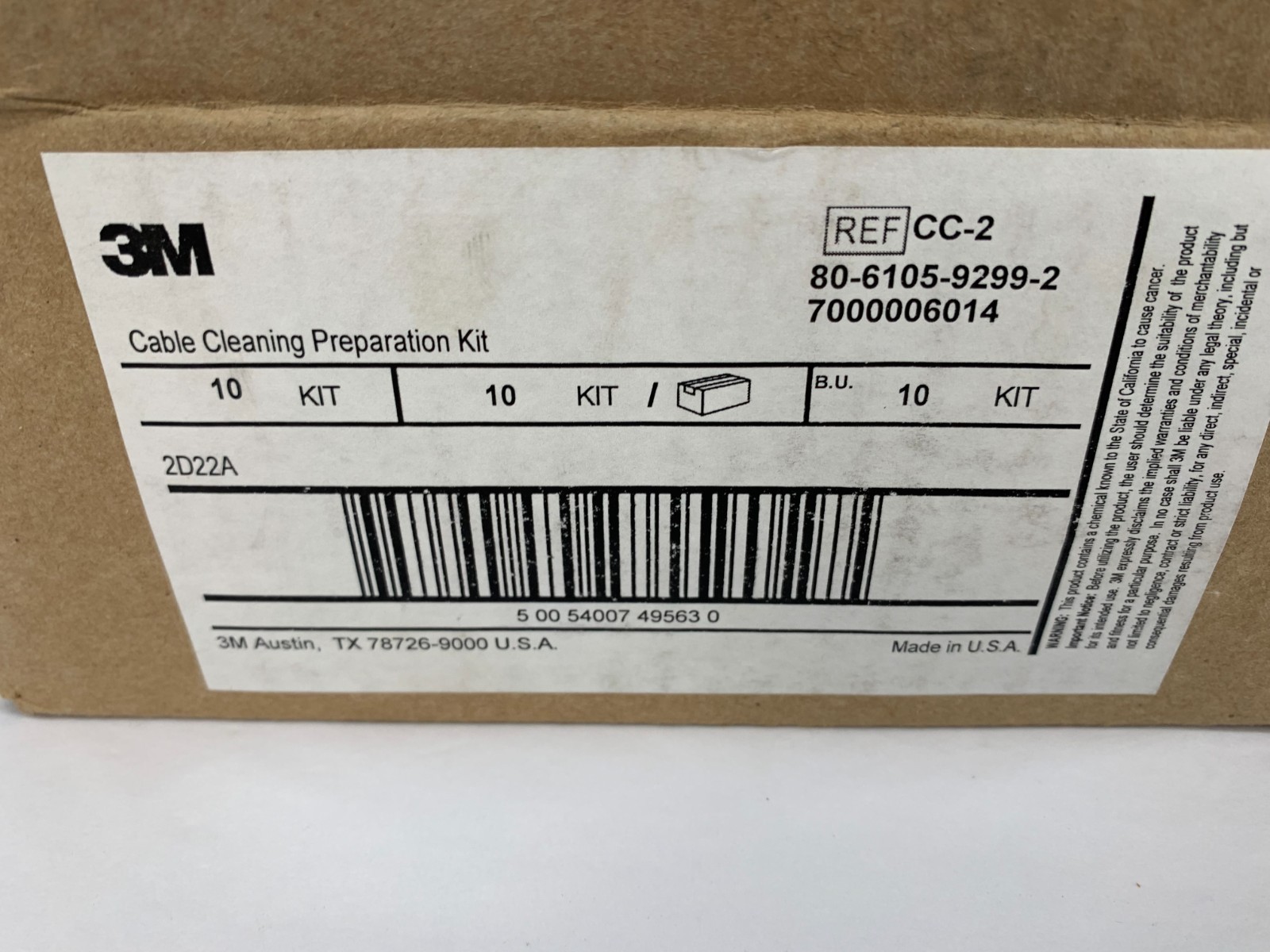 3M CC-2 Cable Preparation Kit Qty. 1