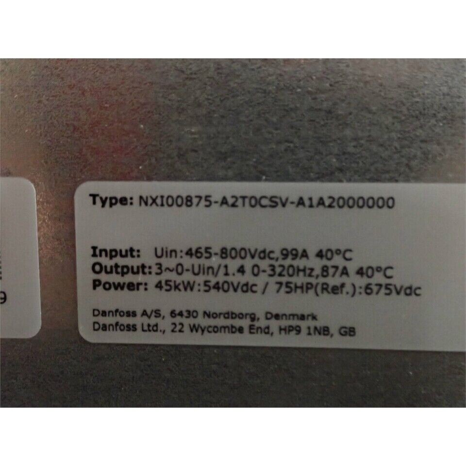 New Vacon NXI00875-A2T0CSV-A1A20000 AC Drive 540VDC/75HP 675VDC IP21/Type 1