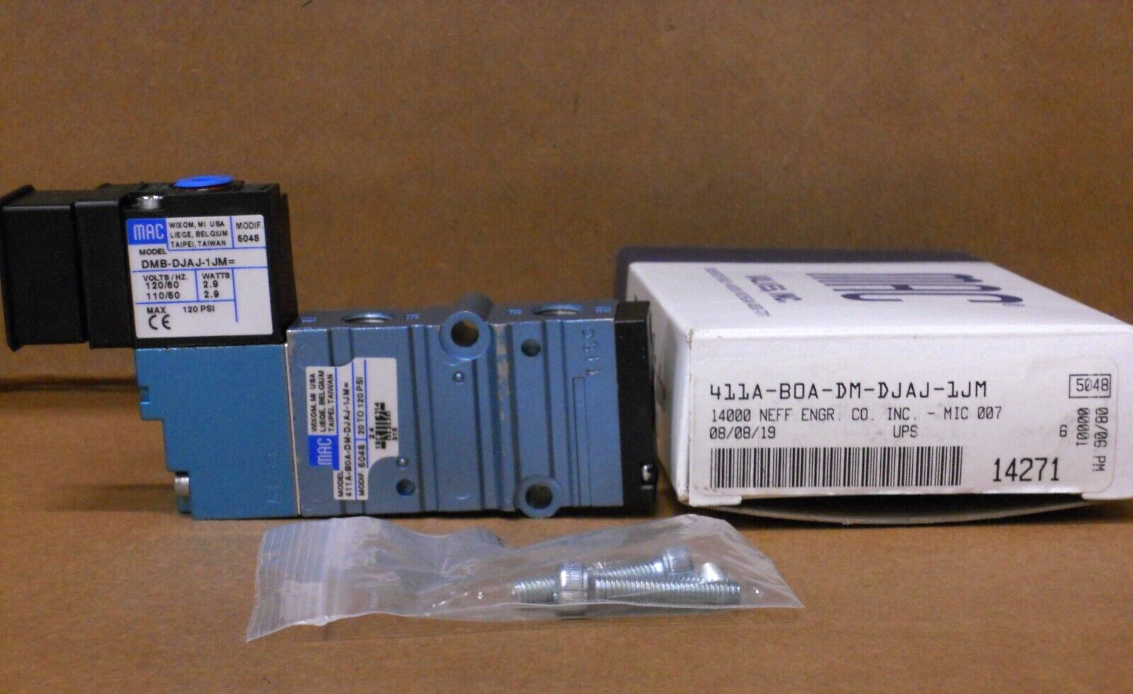 MAC Valve 411A-B0A-DM-DJAJ-1JM Mod 5048 Solenoid Valve