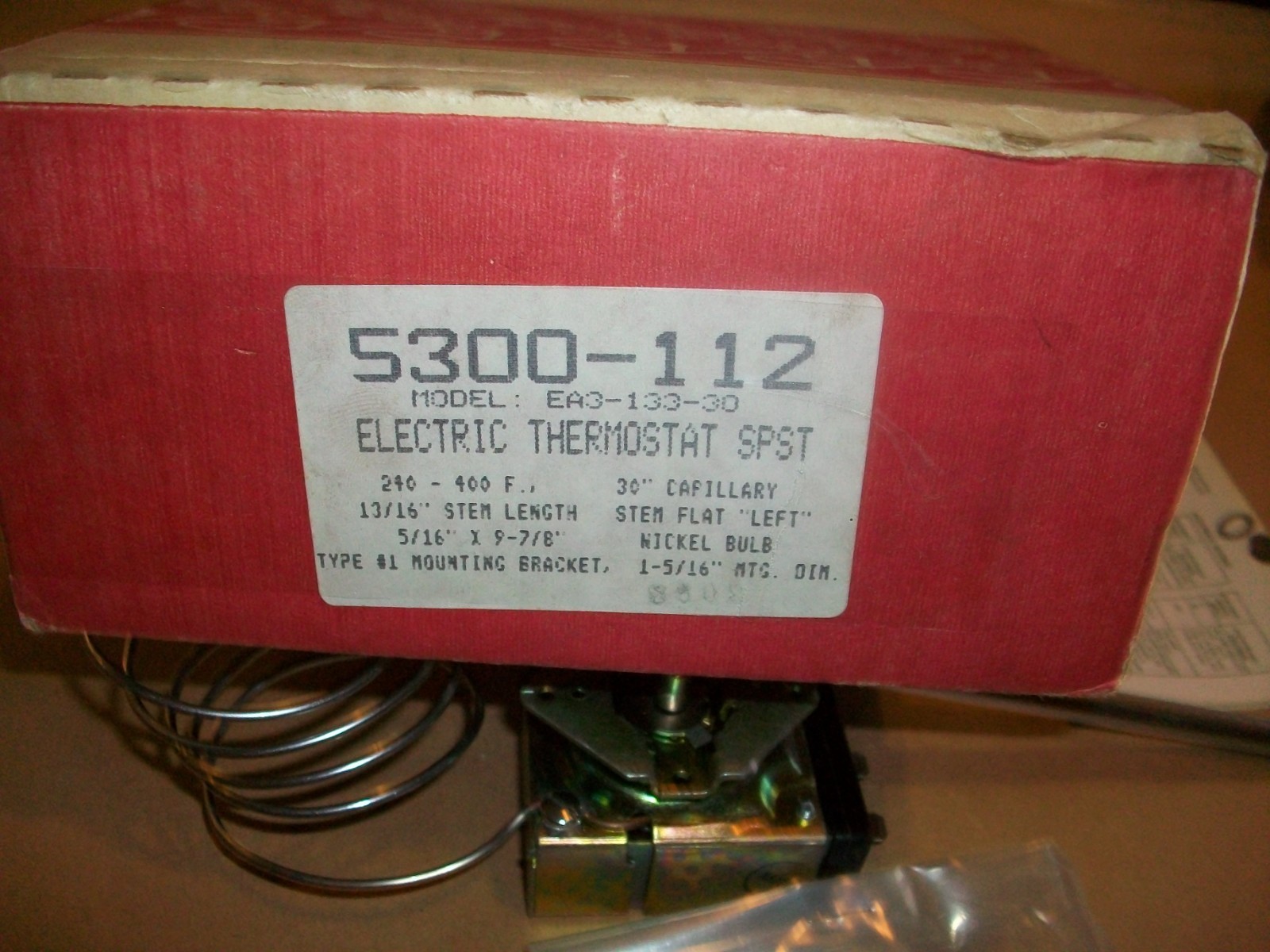 Robertshaw Electric Thermostat 5300-112 / EA3-133-30 240°-400° 30″ CAP NEW