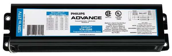 Advance ICN-2S86-SC 47 to 188 Watts, 1 or 2 Lamps, Electronic Ballast