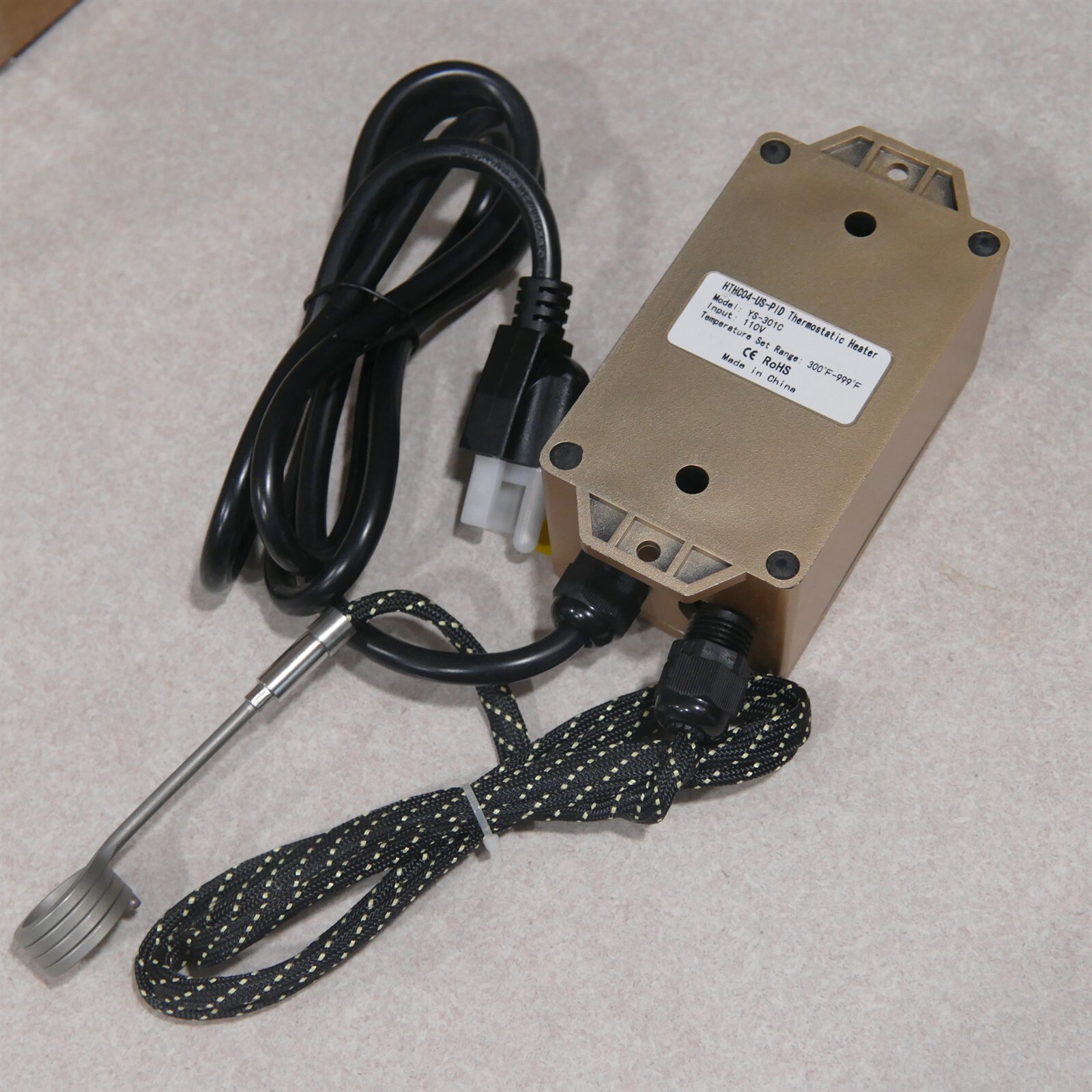 Digital Temperature Controller with Accessories ~ Golden 110V (Parts or Fix)