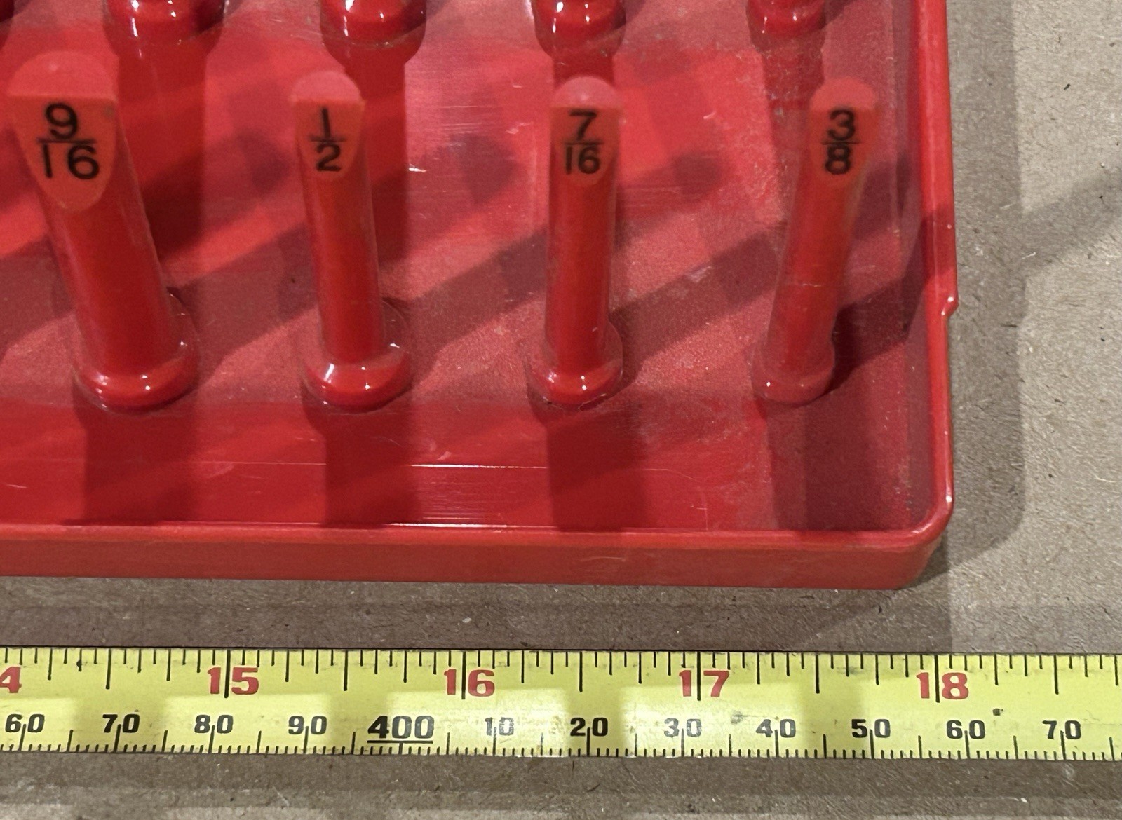 NOS Snap-On 1/2” Drive Socket (Deep & Shallow) Organizer KA12FRRD 3/8-1-1/4” Red