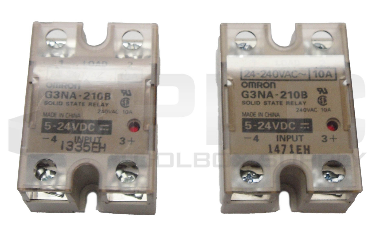 NEW LOT OF 2 OMRON G3NA-210B SOLID STATE RELAYS 5-24VDC 240VAC 10A