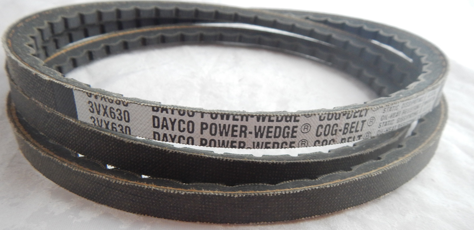 Dayco Carlisle Checkmate POWER WEDGE COG V BELT 3VX630 3/8″ x 5/16″ (.31 ) x 63″