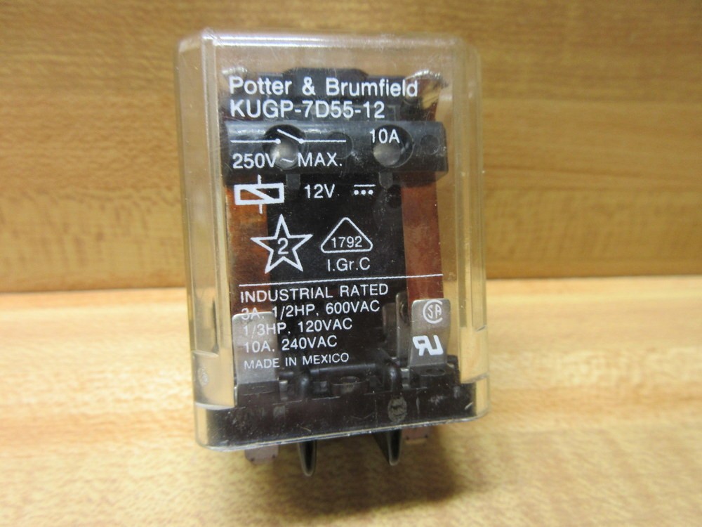 Potter & Brumfield KUGP-7D55-12V DC Relay KUGP-7D55-12VDC
