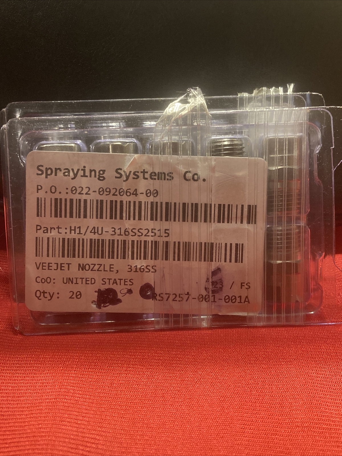 2 Spraying Systems Co. Veejet Nozzle 316SS Box of 10(20)