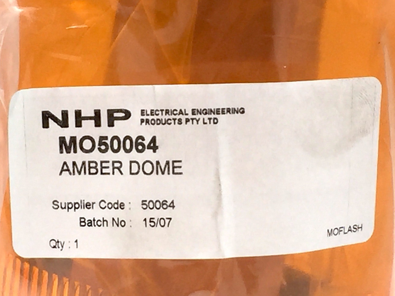 NHP MOFF400-87A Beacon Flash Fil 240VA Base Amber Dome MOFLASH