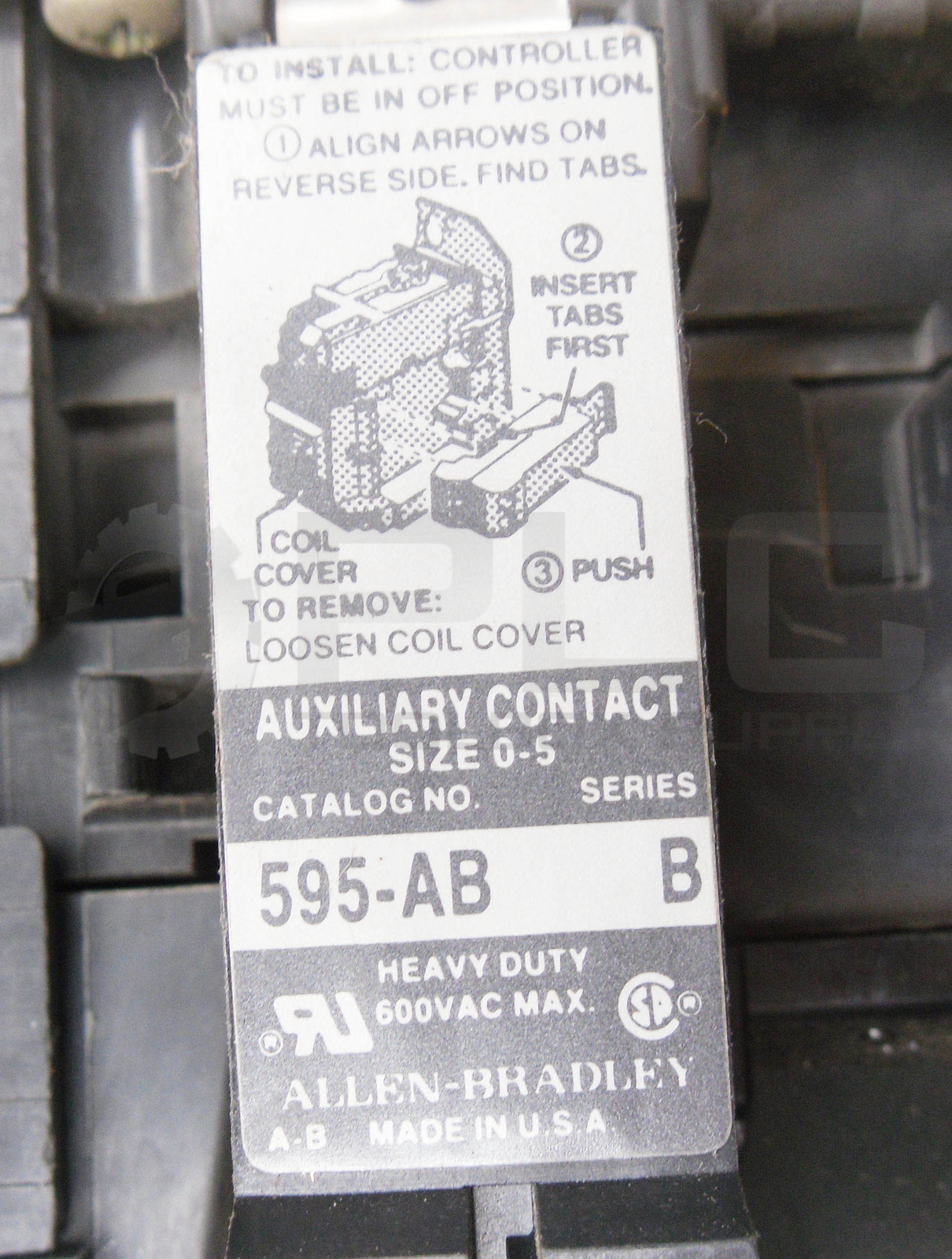 ALLEN BRADLEY 509-BOD /B W/ CB236 W/ 42185-800-01 W/ (3) W34 W/ 595-A/B 595-AB/B