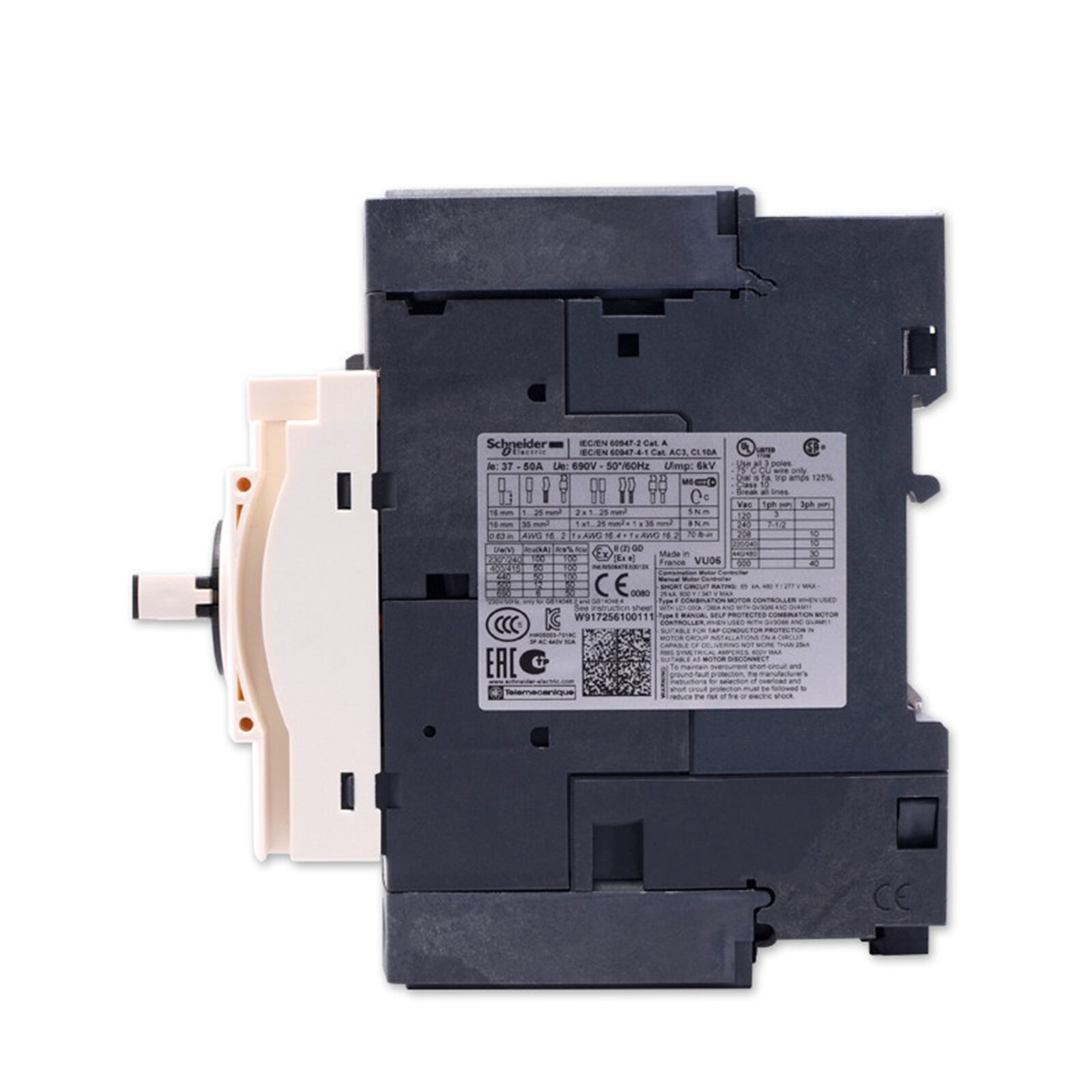 NEW Schneider Electric GV3P50 TeSys GV3 Circuit Breaker Thermalmagnetic 37-50A