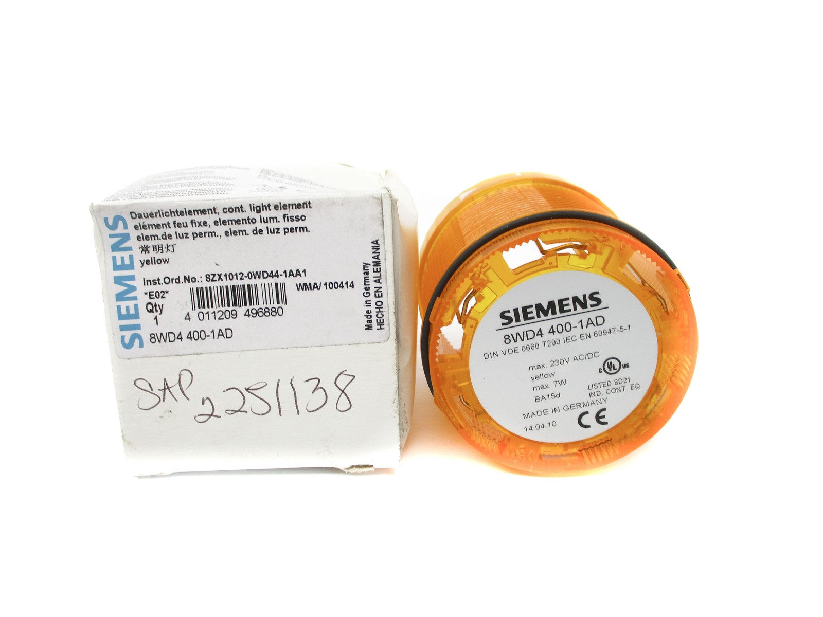 SIEMENS 8WD4400-1AD 230VAC/DC (NO BULB) NSMP
