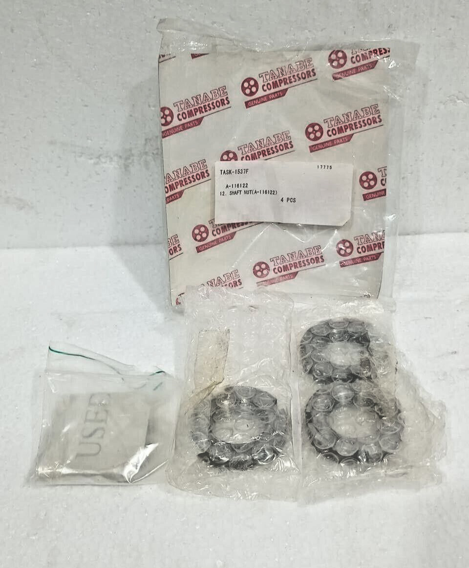 TANABE COMPRESSOR A-116122 SHAFT NUT TASK-1537F 3PCS NEW FAST SHIPPING
