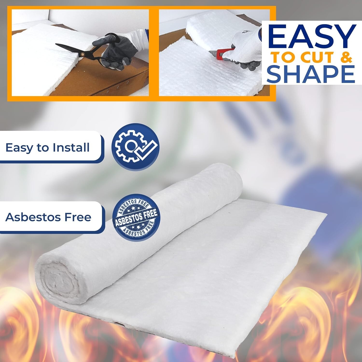 Ceramic Fiber Blanket 2400F 8# High Temp Thermal Insulation 1/2″x24″x36″