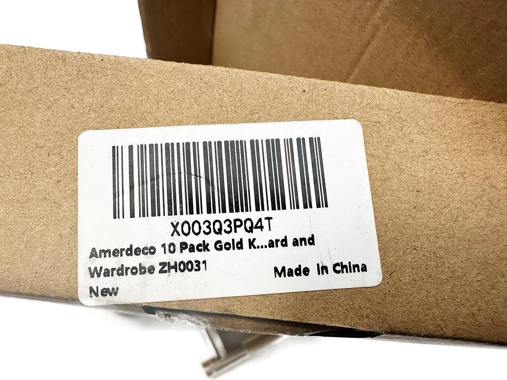 Box of 8 Qty Amerdeco ZH0031 Gold Knurled Cabinet Pull Handle FREE FAST SHIP