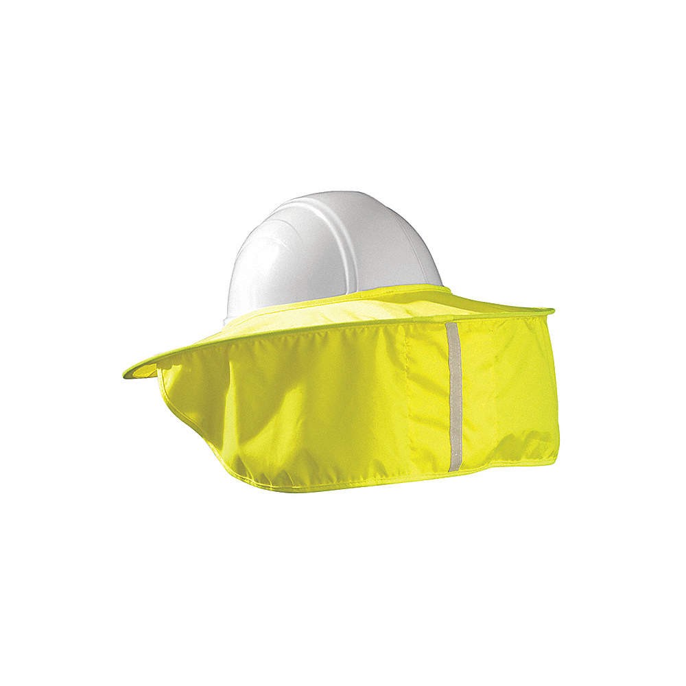 CONDOR 899-HVYS Visor with Neck Shade,Cotton,Yellow 33Y777