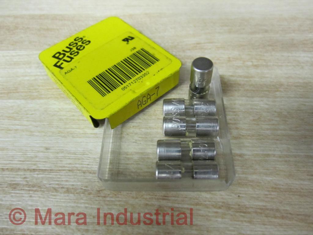 Bussmann AGA-7 Fast Acting Miniature Glass Tube Fuse AGA7 (Pack of 5)