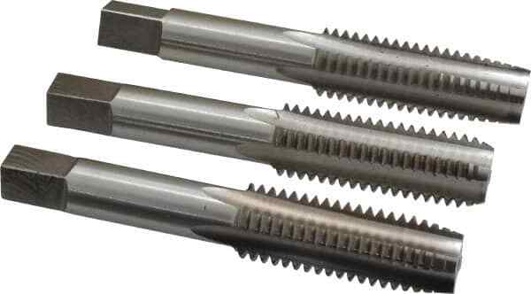 3 Piece HSS Tap Set: 5/8-11 UNC, 4 Flute, 3-13/16″ OAL, Right Hand