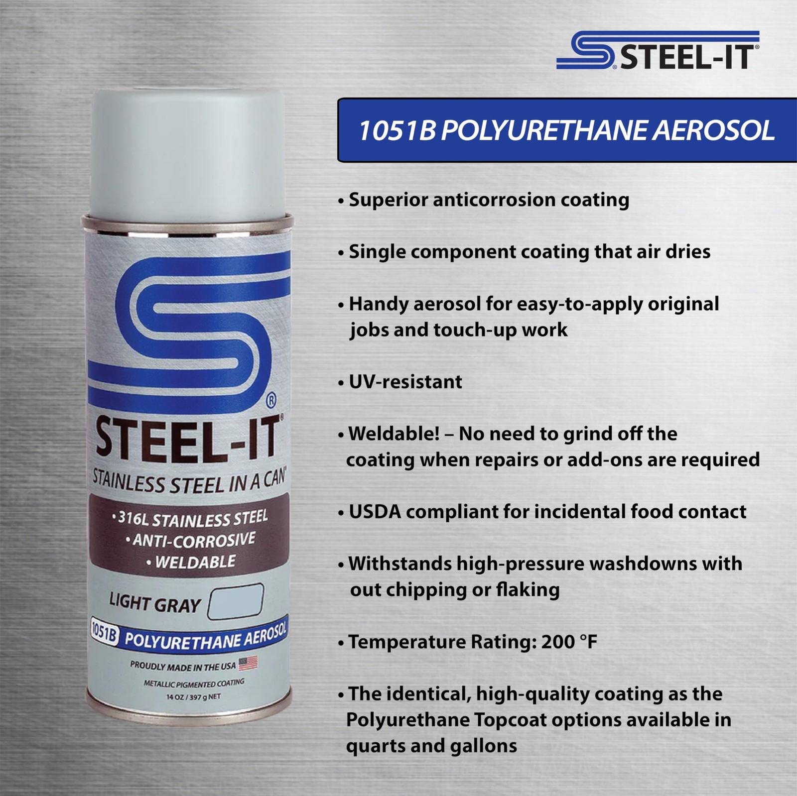 1051B Polyurethane Aerosol, Industrial Paint Coatings, Weldable, Easy to Appl…