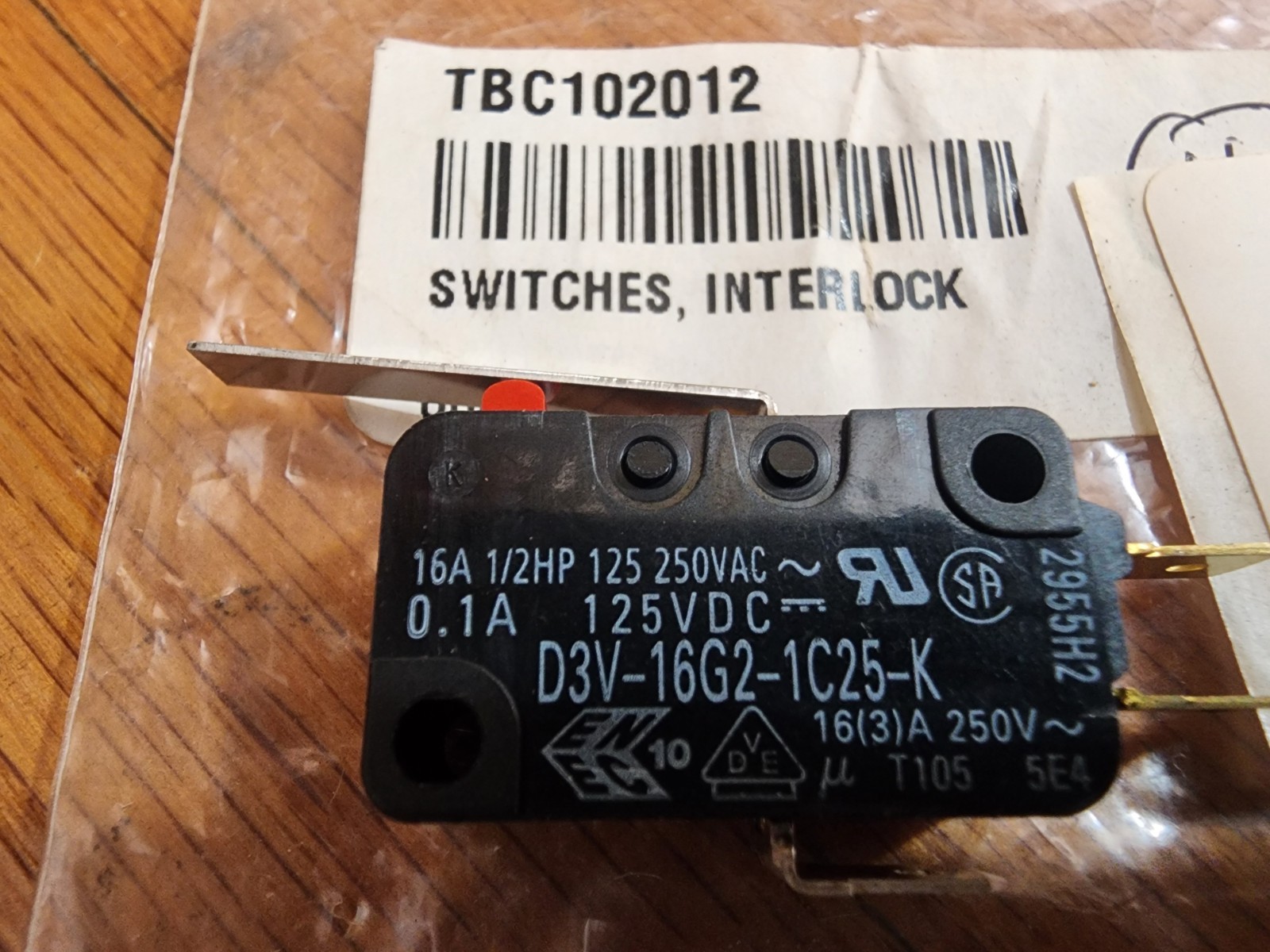 TurboChef 102012 Primary Interlock Switch