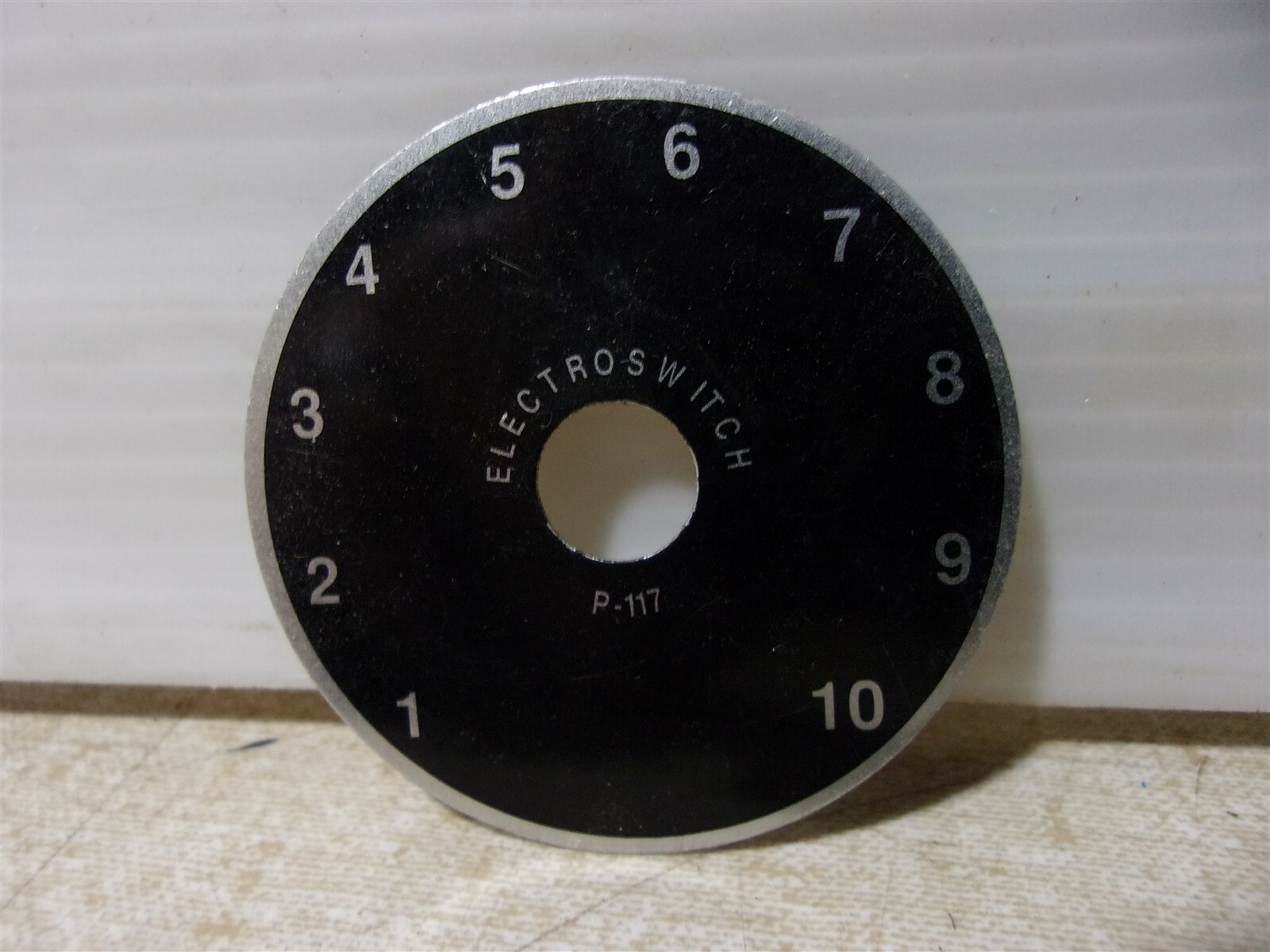 NEW ElectroSwitch P-117 metal Dial Plate *FREE SHIPPING*