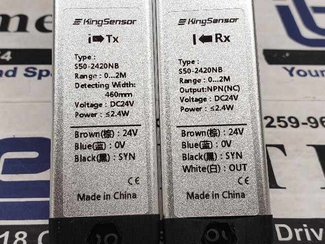 King Sensor Safety Light Curtain Set – S50-2420NB w/Warranty