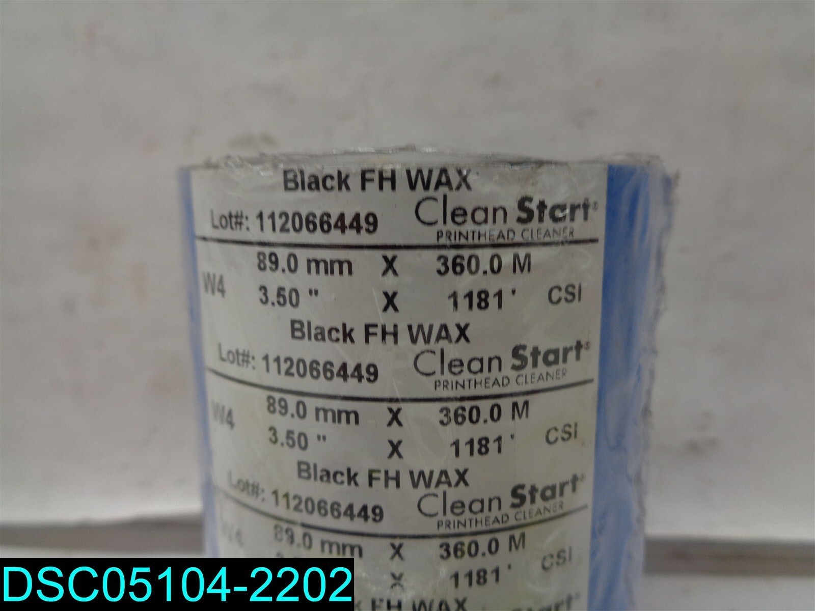 QTY=9: Clean Start Black FH Wax 89.0mm x 360.0m 3.50″ X 1181 CSI 112066449